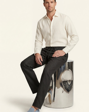 CATANIA LINEN TROUSERS - BLACK