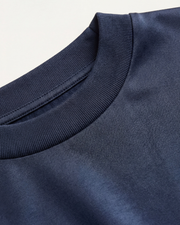 MERCERIZED COTTON TEE - NAVY BLUE