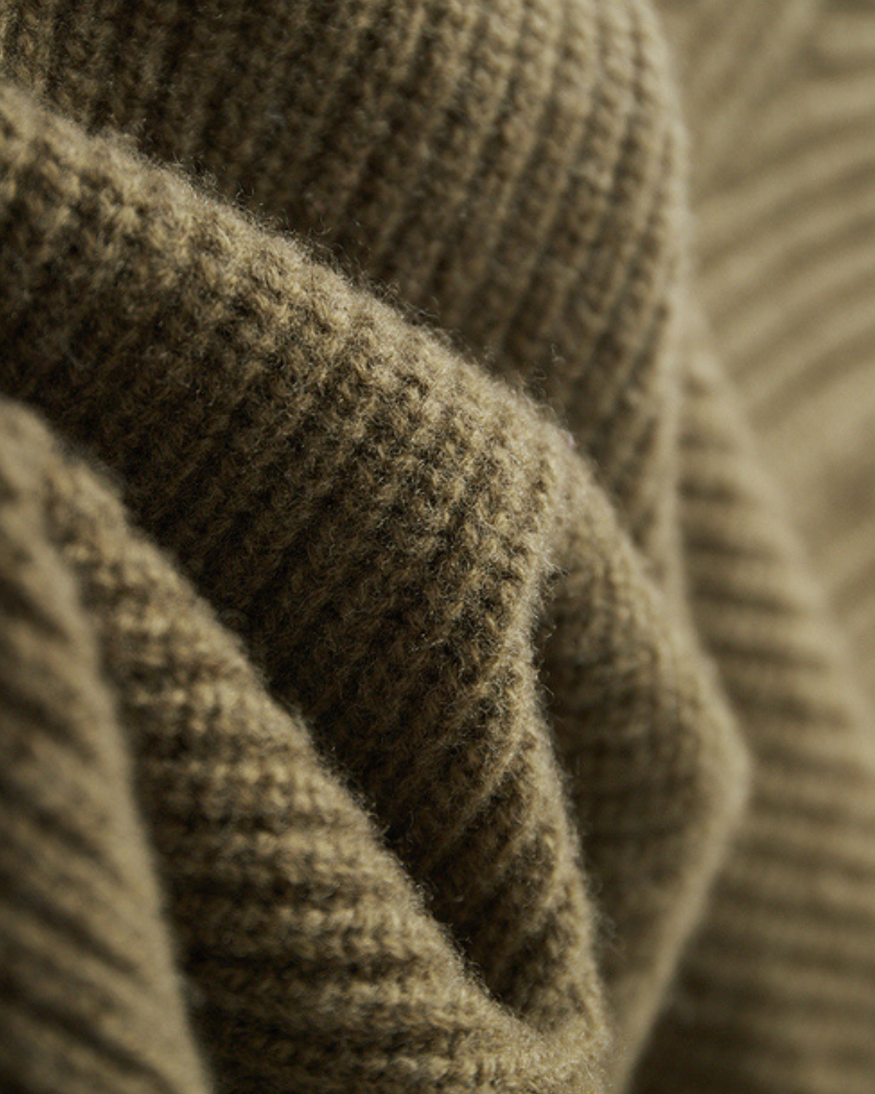 MERINO HALF ZIP REFINED SWEATER