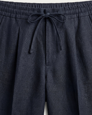 SILANA LINEN TROUSERS - NAVY BLUE