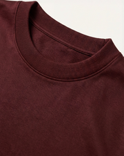 MERCERIZED COTTON TEE - BURGUNDY