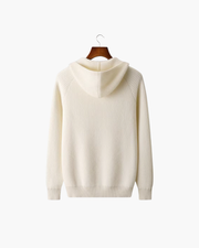 MERINO RIBBED ZIP HOODIE