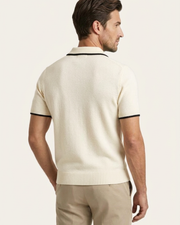RIVARO KNITTED POLO - IVORY