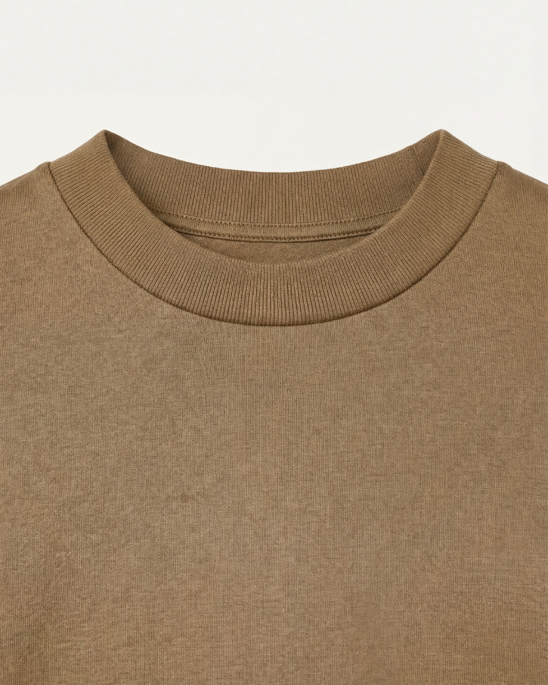 MERCERIZED COTTON TEE - OLIVE