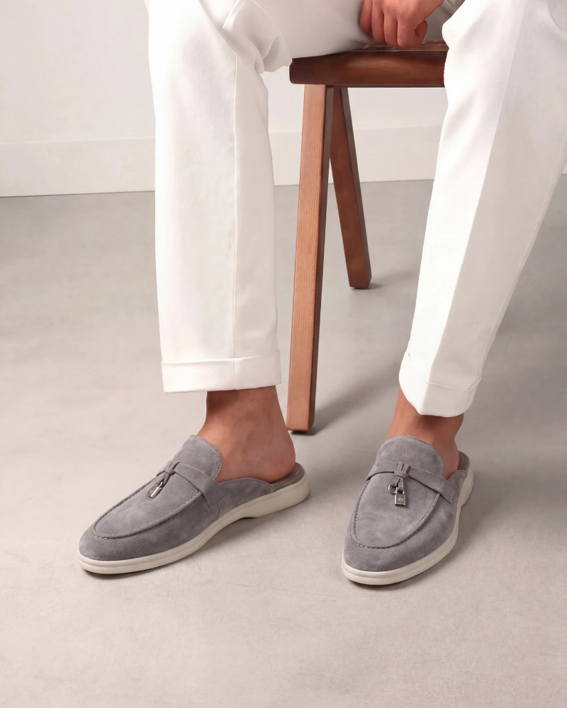 SEASIDE SUEDE MULE - LIGHT GREY