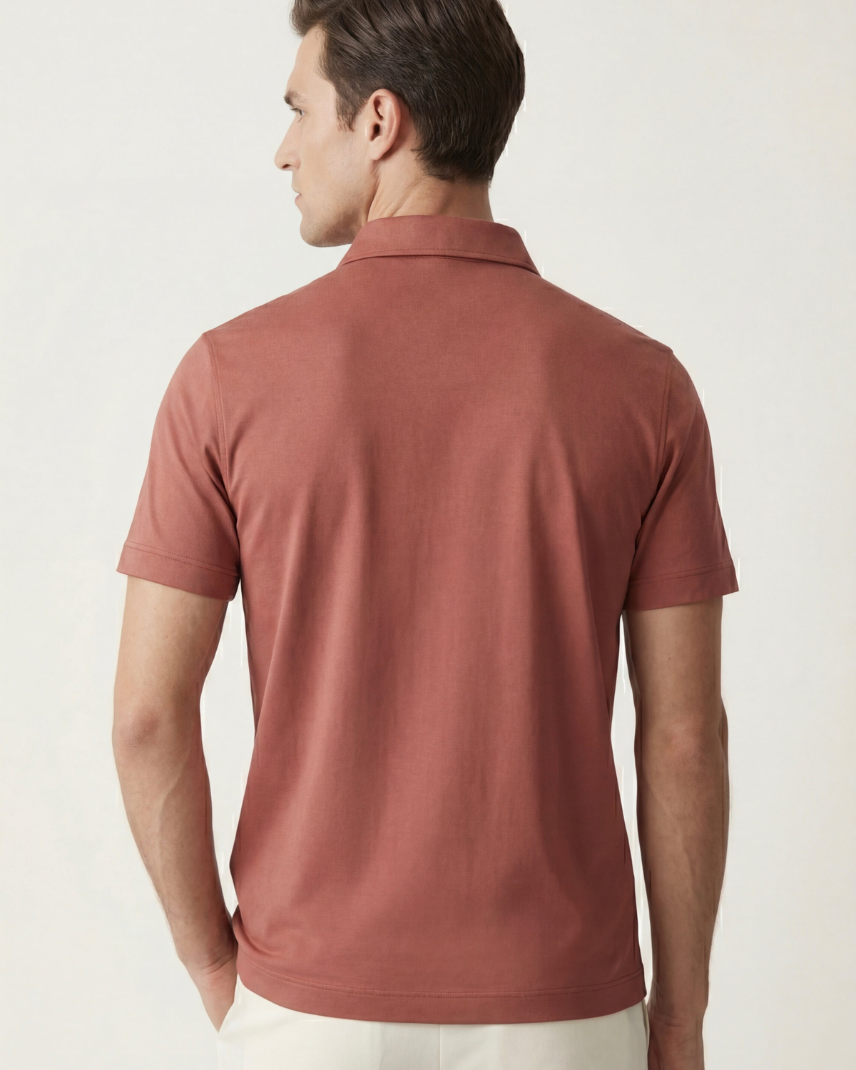 MERCERIZED COTTON POLO - PINK