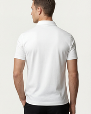 MERCERIZED COTTON POLO - WHITE