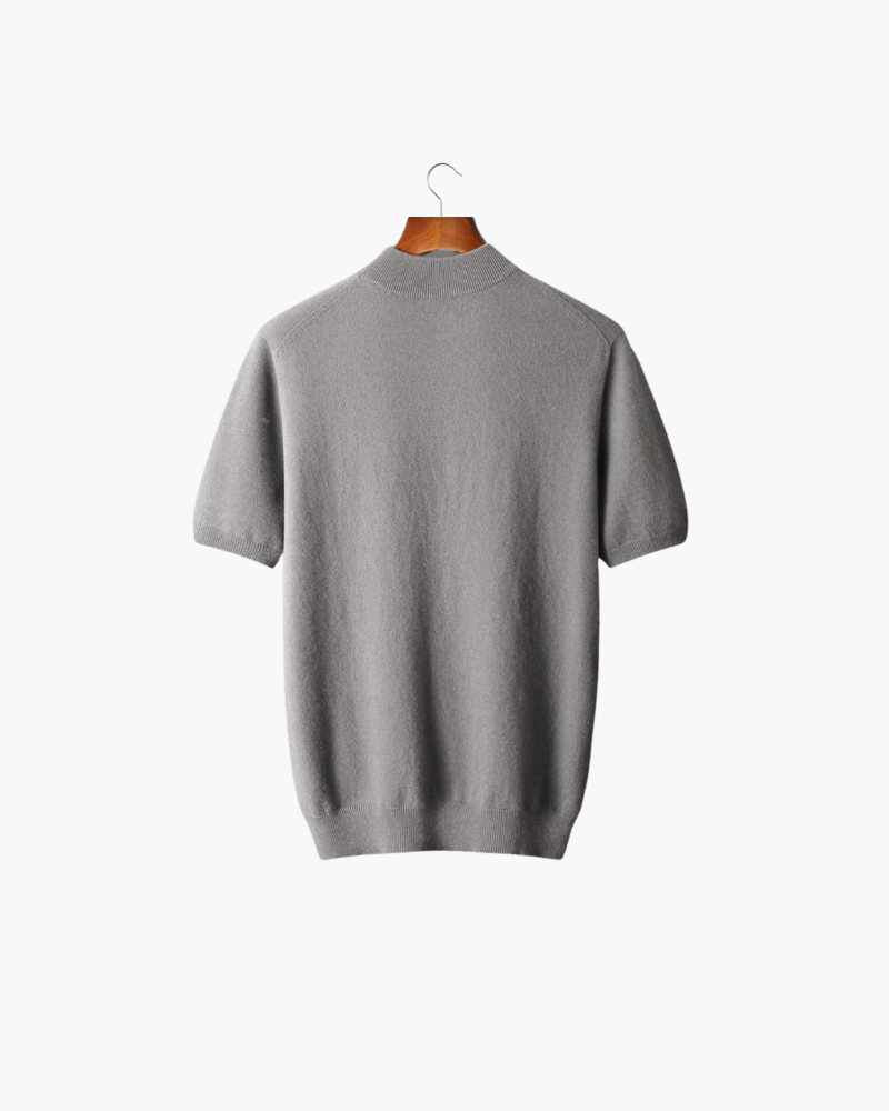 CASHMERE MOCK NECK ESSENTIAL TEE