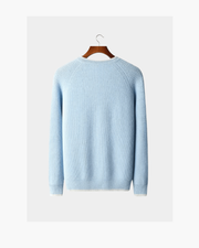 MERINO TWO-TONE CREWNECK