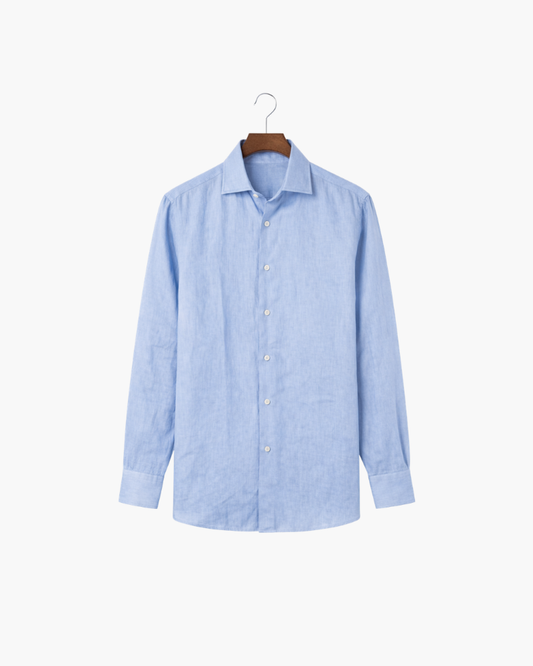 CAPRI LINEN SHIRT - SEA BLUE