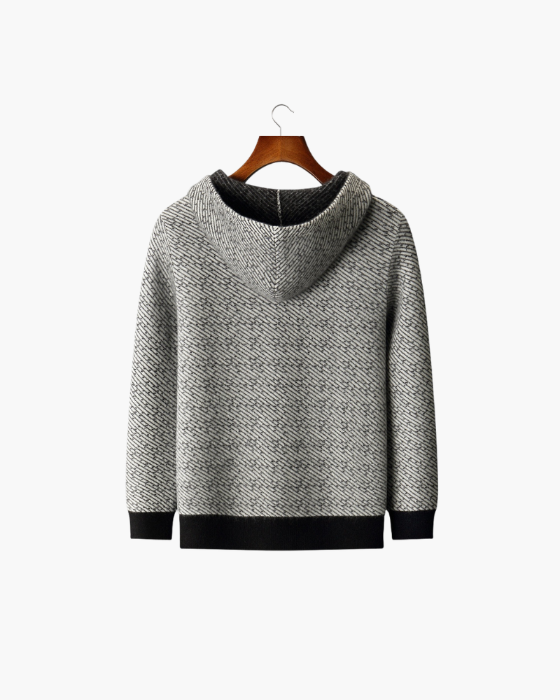 MERINO JACQUARD ZIP VEST