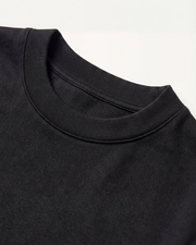 MERCERIZED COTTON TEE - BLACK