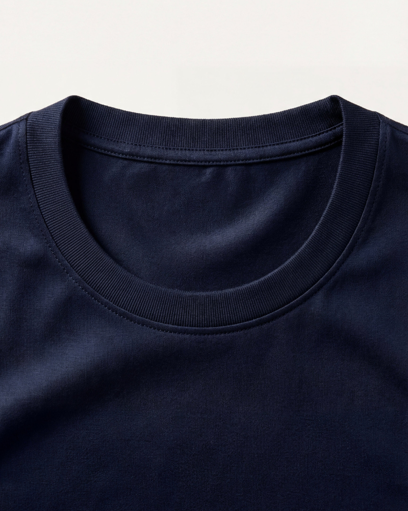 MERCERIZED COTTON LONGSLEEVE - NAVY