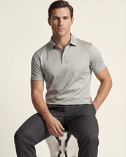MERCERIZED COTTON POLO - GREY