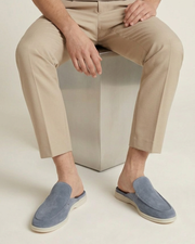 PORTSIDE SUEDE MULE - SEA BLUE