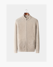 CASHMERE RIBBED CLASSIC CARDIGAN