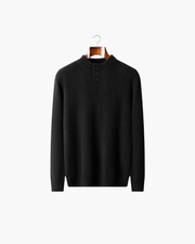 CASHMERE BUTTON CLASSIC SWEATER