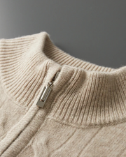 MERINO CABLE HALF ZIP