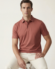MERCERIZED COTTON POLO - PINK