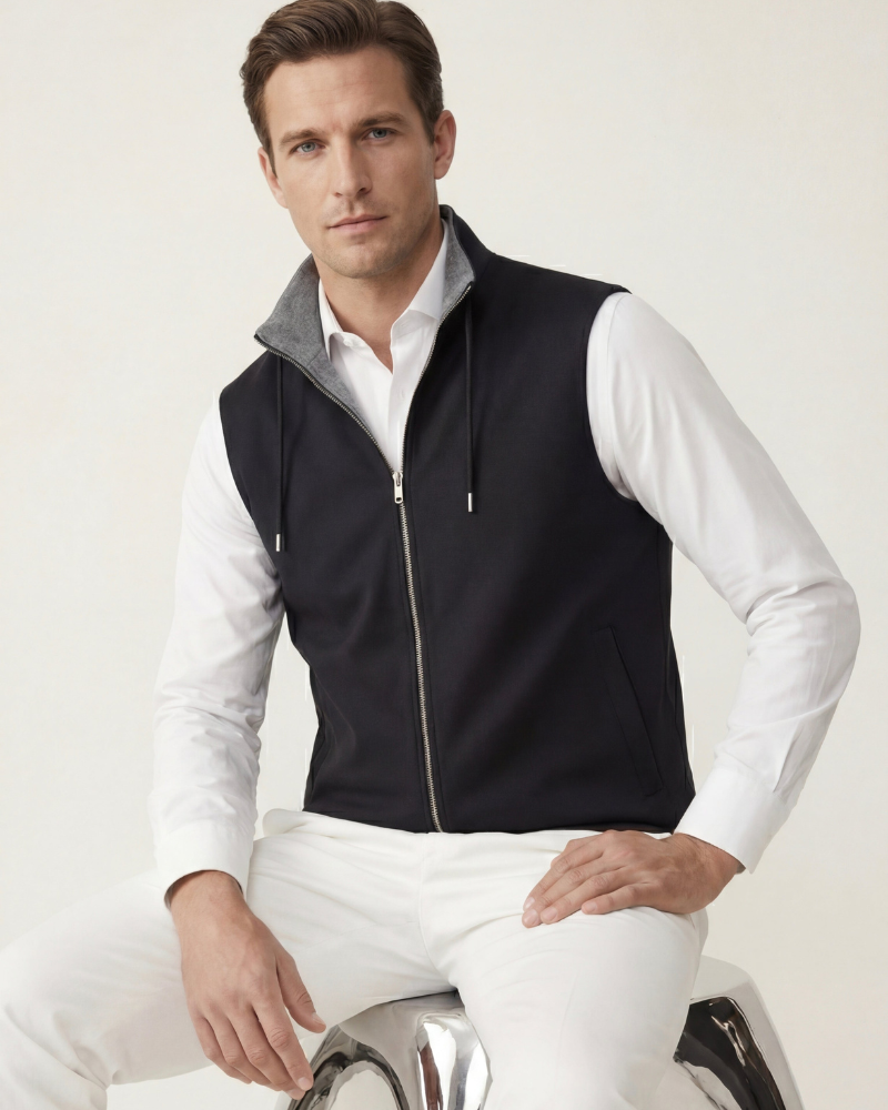 VALERE REVERSIBLE VEST - BLACK