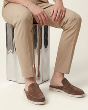 PORTSIDE SUEDE MULE - BROWN
