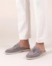 SEASIDE SUEDE MULE - LIGHT GREY