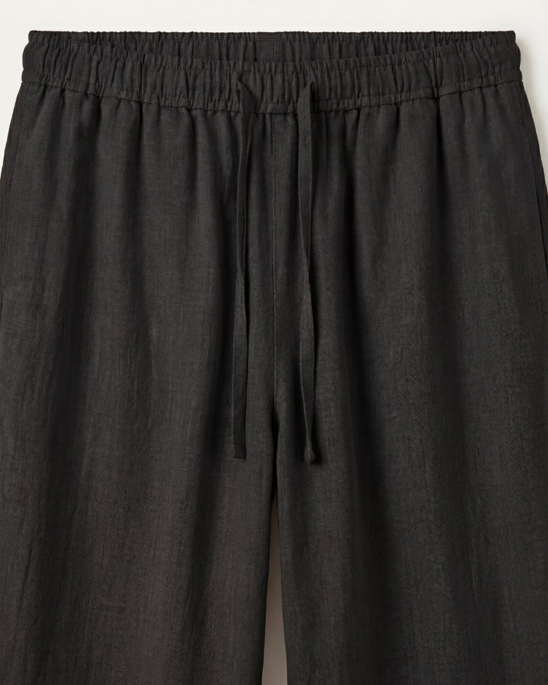 CATANIA LINEN TROUSERS - BLACK