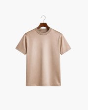 MERCERIZED COTTON TEE - SAND