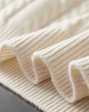 MERINO STRIPED HALF ZIP SWEATER