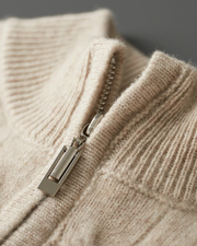 MERINO CABLE HALF ZIP