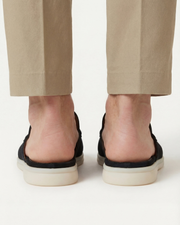 PORTSIDE SUEDE MULE - BLACK