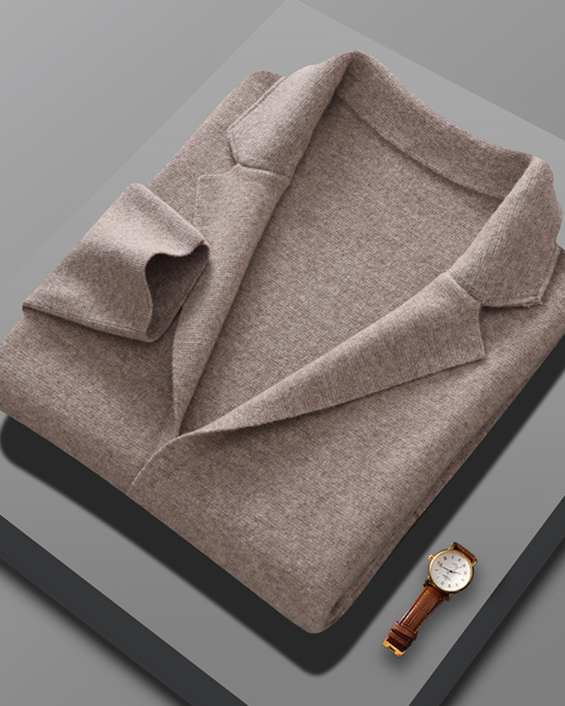 MERINO COLLAR BUTTON JACKET