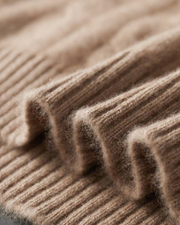 CASHMERE CABLE KNIT HOODIE