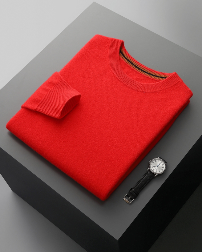 CASHMERE FINE KNIT CREWNECK