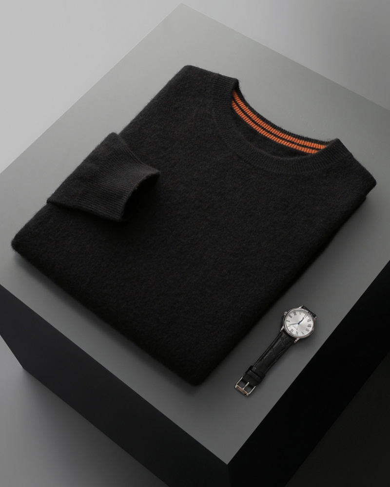 CASHMERE FINE KNIT CREWNECK