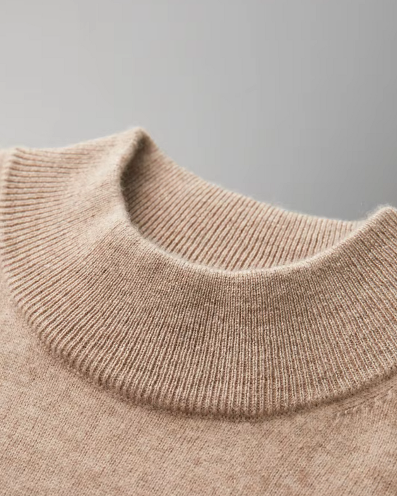 CASHMERE MOCK NECK ESSENTIAL TEE
