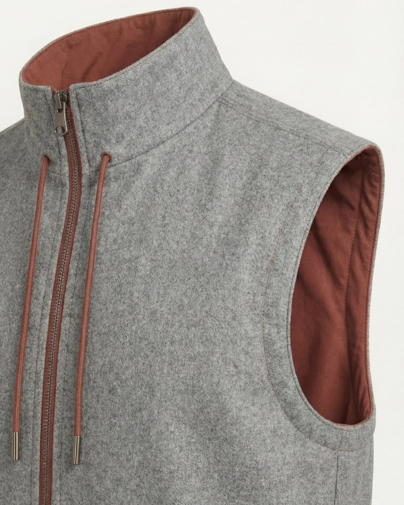 VALERE REVERSIBLE VEST - TERRACOTTA