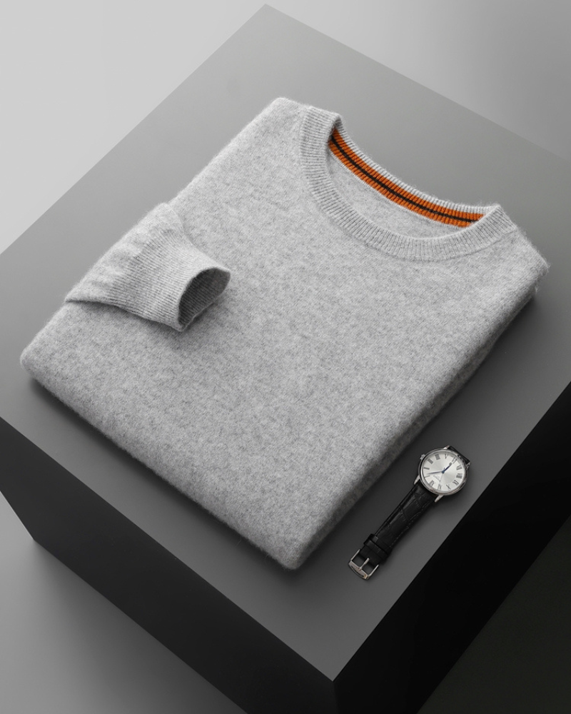 CASHMERE FINE KNIT CREWNECK