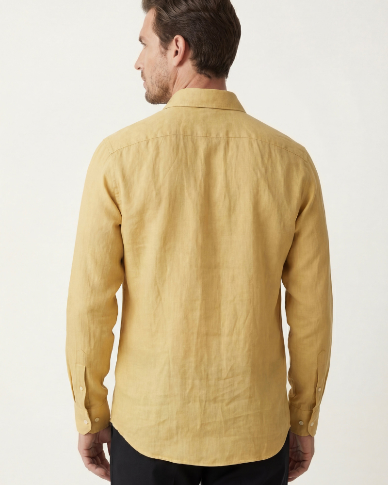 CAPRI LINEN SHIRT - YELLOW