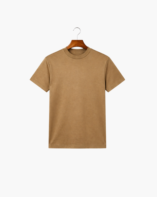 MERCERIZED COTTON TEE - OLIVE