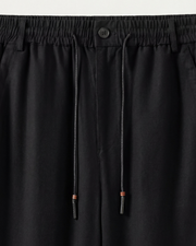 CAPRI STRETCH LINEN TROUSER - BLACK