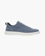 SUEDE SLIP-ON SNEAKER – LIGHT BLUE