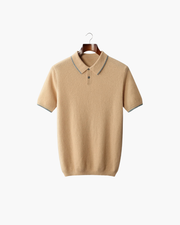 CASHMERE TWO-TONE CLASSIC POLO